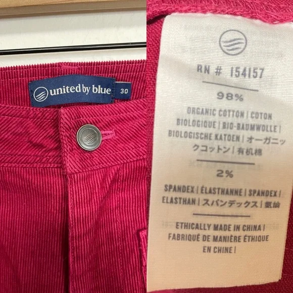 United By Blue Organic Corduroy Wide Leg Pant